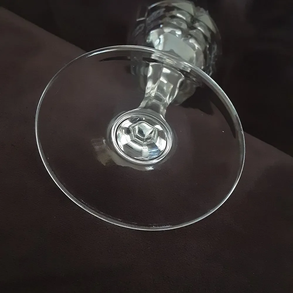 W. M. Dalton Cherbourg French 24% Lead Crystal Wine Glasses #2 Set of 4 - No Box
